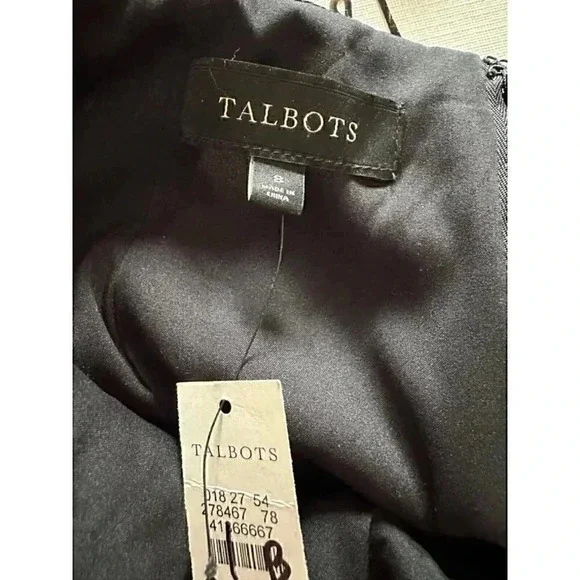 TALBOTS NWT $99 Black White Buffalo Plaid Lined Wool Blend Skirt Women's Size 8 - Picture 10 of 12